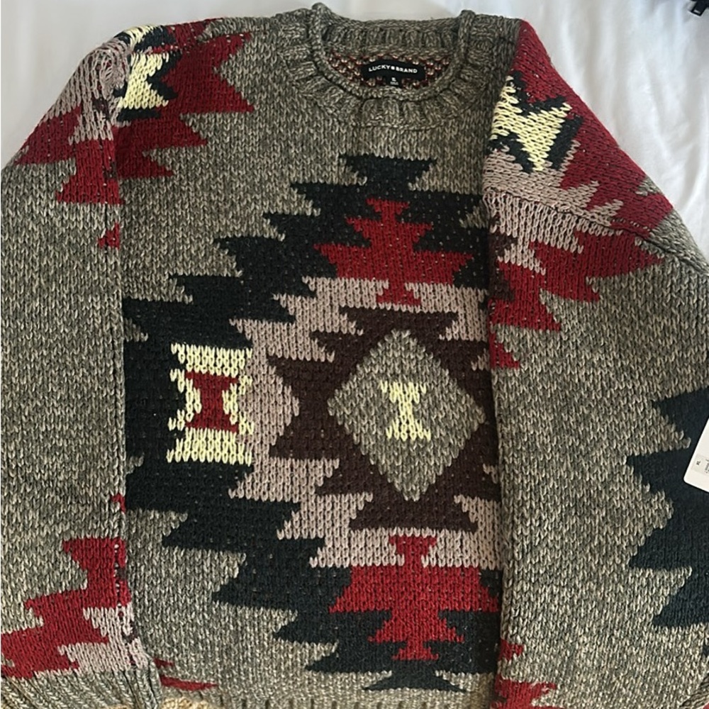 Lucky Brand Multicolor Geometric Crewneck Sweater